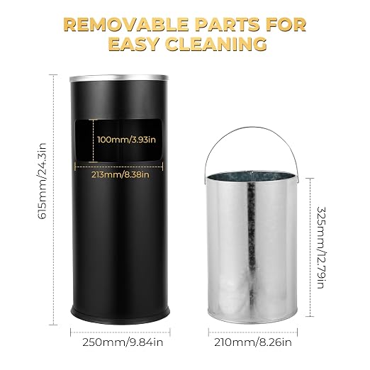 Trash Can Outdoor Waste Container Round Stainless Steel Trash Can - Image 2