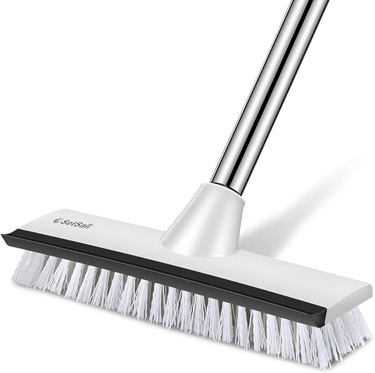SetSail Floor Scrub Brush with 51-Inch Long Adjustable Handle 2 in 1 Scrape by SetSail