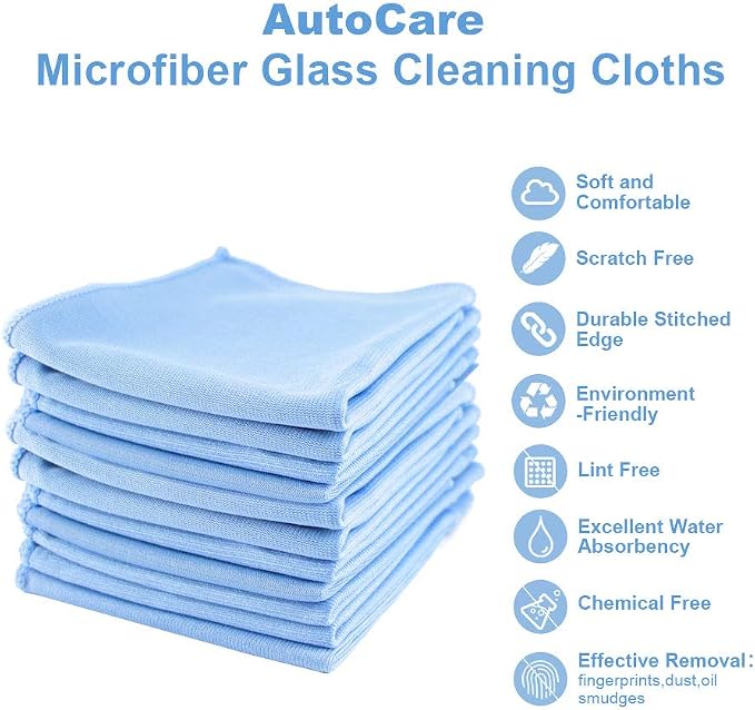 Auto Care Microfiber Glass Cleaning Cloths Towels - Image 4