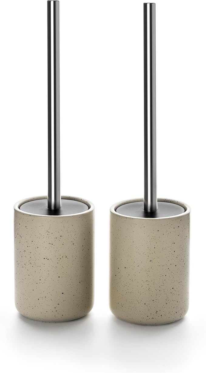 Ceramic Toilet Brush & Holder Set by ViosuniuBathroomSpecialists
