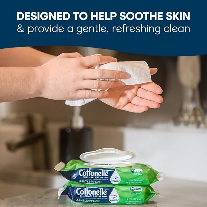 Cottonelle GentlePlus Flushable Wet Wipes - Image 4