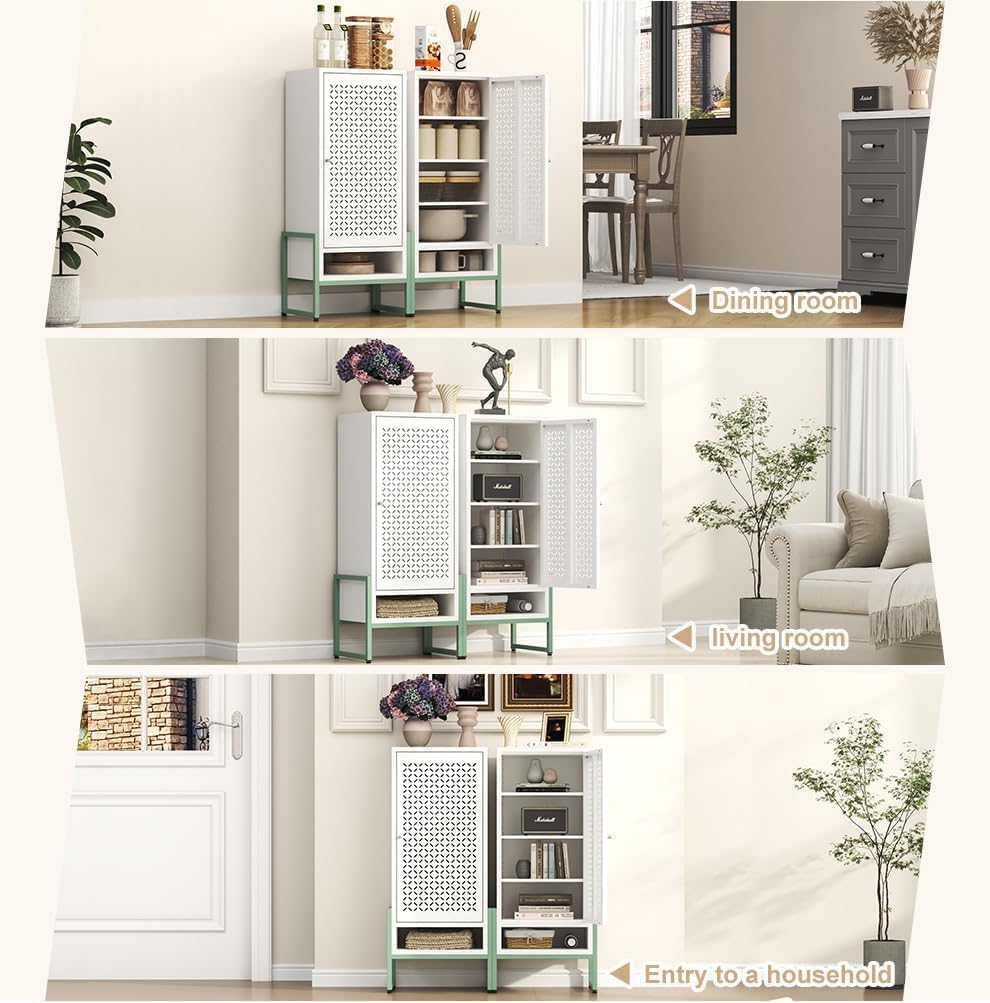 Storage Cabinet, 43" H, White