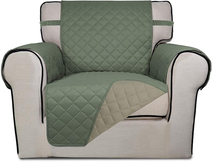 PureFit Reversible Quilted Sofa Cover, Water Resistant Slipcover Furniture by PureFit