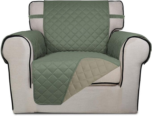 PureFit Reversible Quilted Sofa Cover, Water Resistant Slipcover Furniture by PureFit