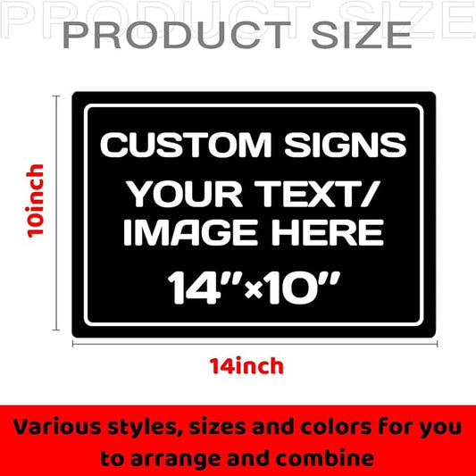 custom signs, Aluminum Weatherproof Metal Sign Multiple Sizes Custom - Image 2