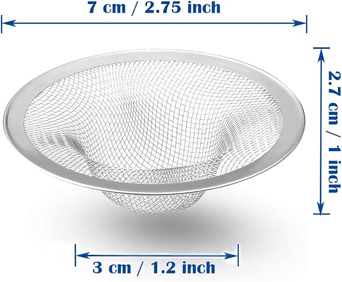 40 pcs Heavy Duty Stainless Steel Slop Basket Filter Trap, 2.75" Top / 1" Mesh - Image 7