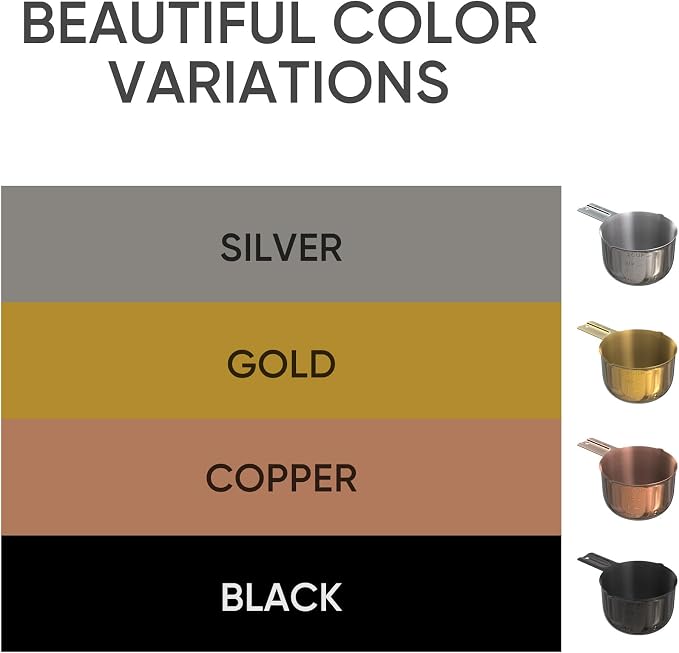 Color Up 2 Cup Measuring Cup, 480ml Stainless Steel Metal, Easy-Pour Spouts - Image 6