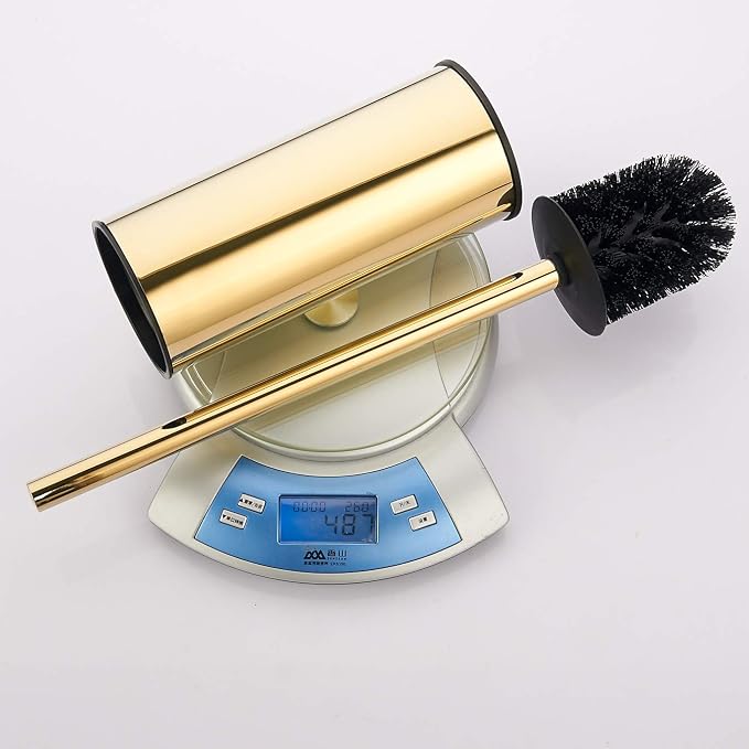 BGL Toilet Brush Holder Gold, Stainless Steel 304 Gold Round Freestanding - Image 5