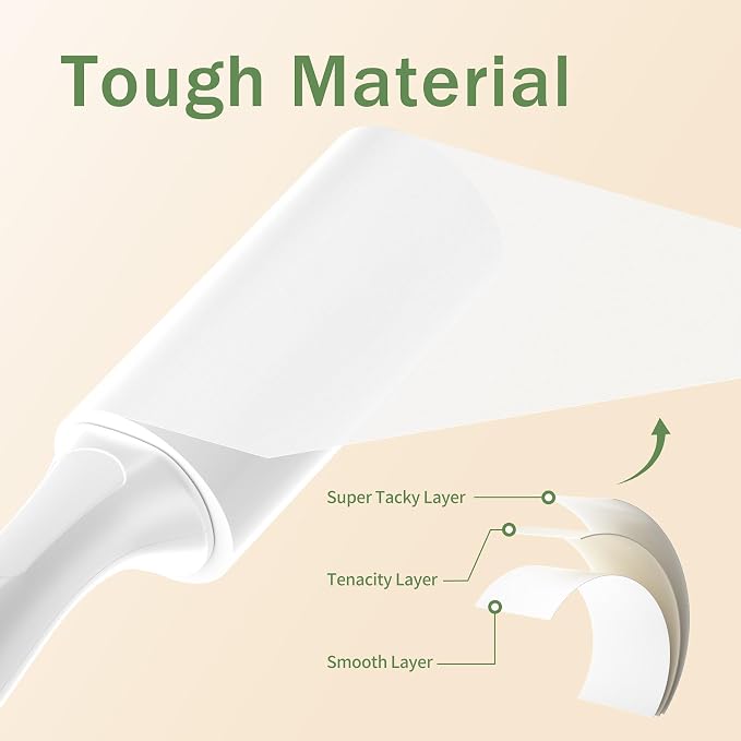 Extra Sticky Lint Roller for Pet Hairs 200 Sheets Lint Rollers for Travel 4 - Image 4
