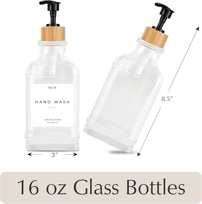 Emerson Essentials Soap Dispenser, Dish Soap Dispenser, Soap Bottle Bathroom Set - Image 2