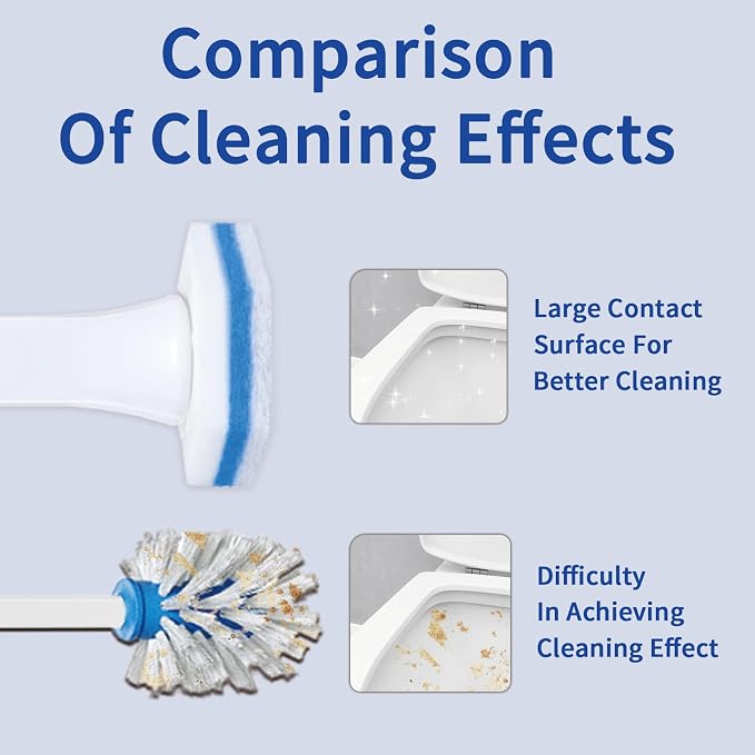 Aimery 100 Counts Blue Disposable Toilet Bowl Cleaning Wand Refills Compatible - Image 3