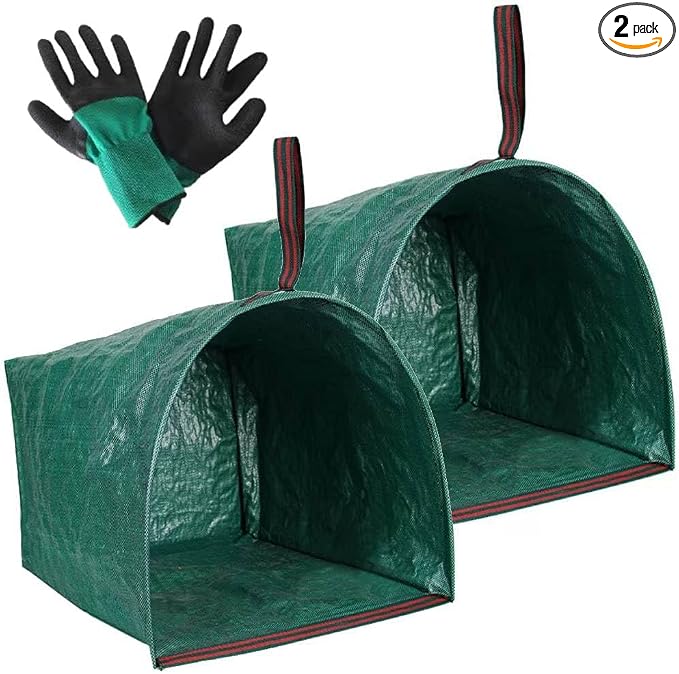 72 Gallon Garden Bags for Debris, Large Dustpan-Type Lawn Bags by RISETEX