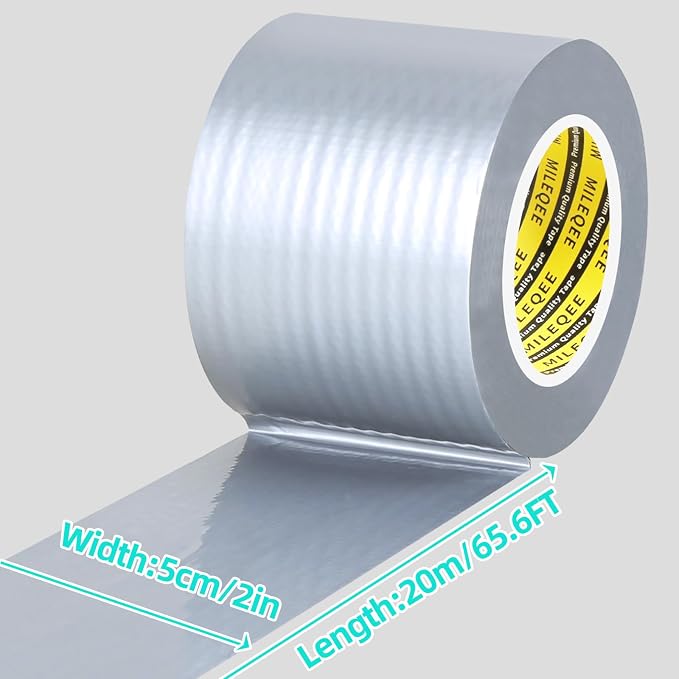 Window Weather Stripping Door Seal Tape Silver, 2in x 66FT, Automotive - Image 2