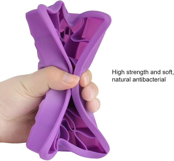 Ice Cube Tray, Silicone Square Ice Trays Easy Release Stackable Ice Cube Mold - Image 6