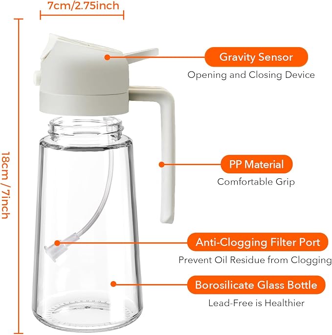 YARRAMATE 16oz/470ml Glass Olive Oil Sprayer - Image 8
