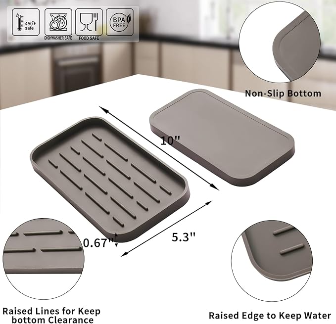 Silicone Kitchen Sink Organizer Tray - Image 2