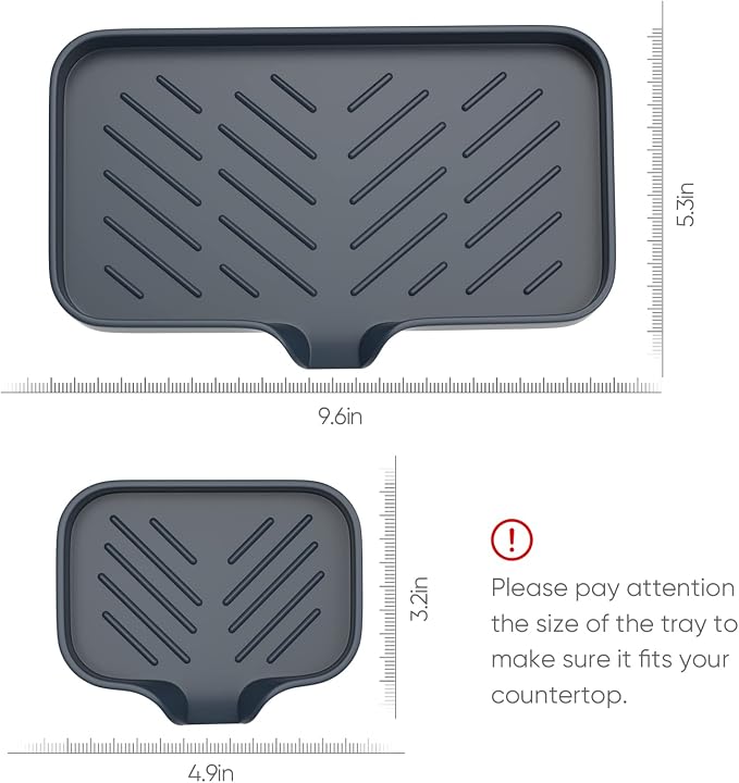 Kitchen Soap Tray, Kitchen Sink Tray Sponge Tray Kitchen Sponge Holder Self - Image 7