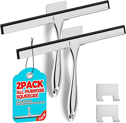 2PACK 12-Inch All-Purpose Shower Squeegee by ALFLOD