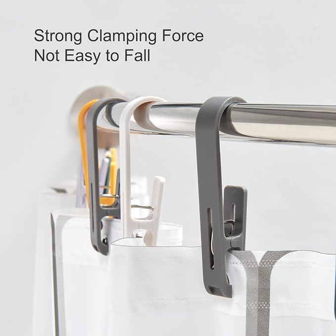Large Clothes Pins Towel Clips, Strong Plastic Clothes Hanger. S Hook - Image 6