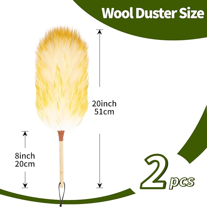 Natural Lambswool Duster 20 Inch Handheld - Image 2
