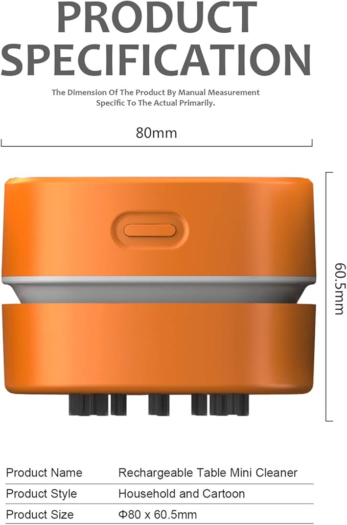 ODISTAR Desktop Vacuum Cleaner, Mini Table dust Sweeper Energy Saving - Image 2