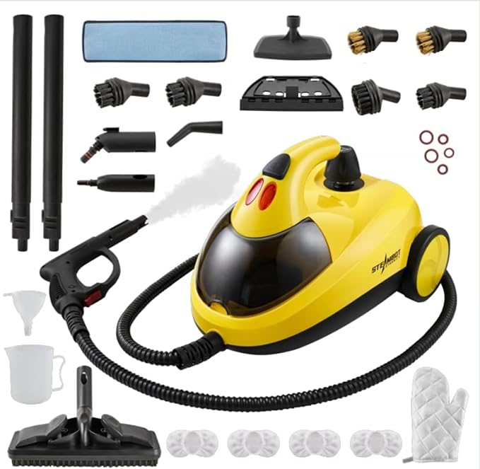 Steam Cleaner with 28-in-1 powerful, deep cleaning by STEAMBOT