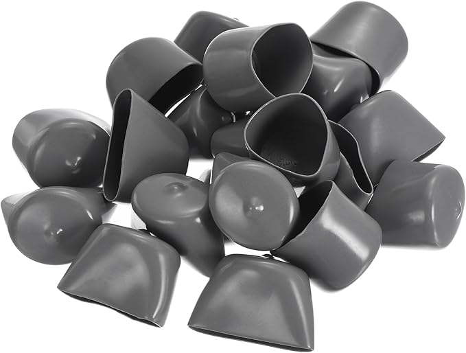 uxcell 20pcs Rubber End Caps 32mm ID Vinyl Cap Cover Screw Protectors Dark Grey - Image 4
