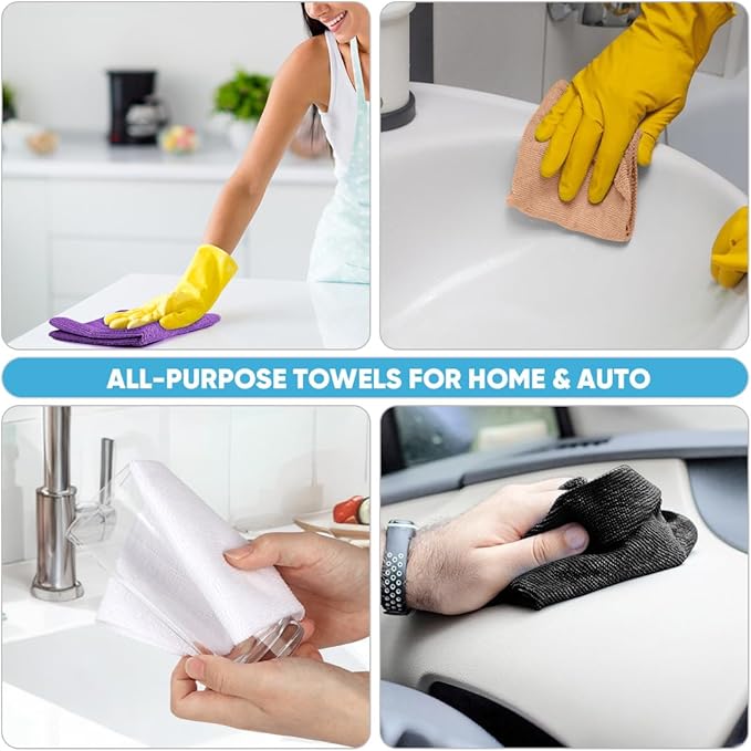 AIDEA Microfiber Cleaning Cloth Roll, Reusable Paper Towels Tear Away Cloth - Image 5