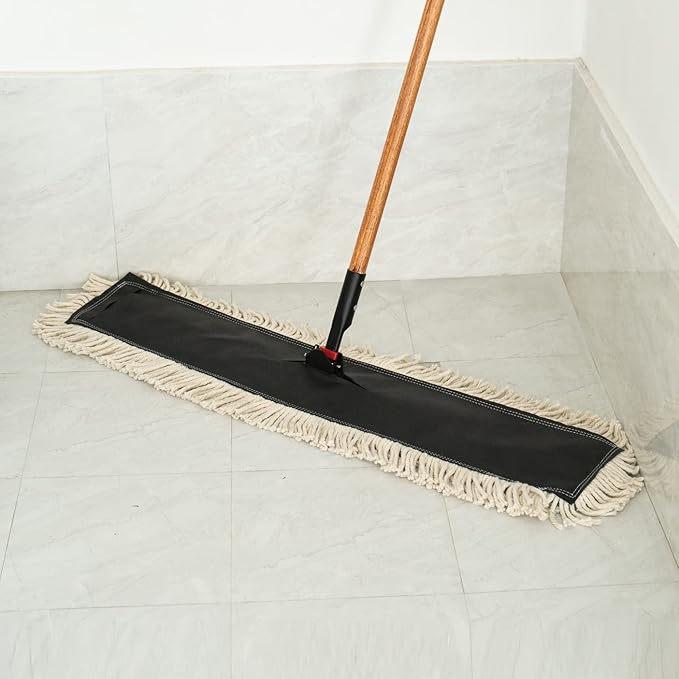 Matthew Cleaning 24'' High Strength Disposable Dust Mop Cotton Cut-end Yarn Mop - Image 6
