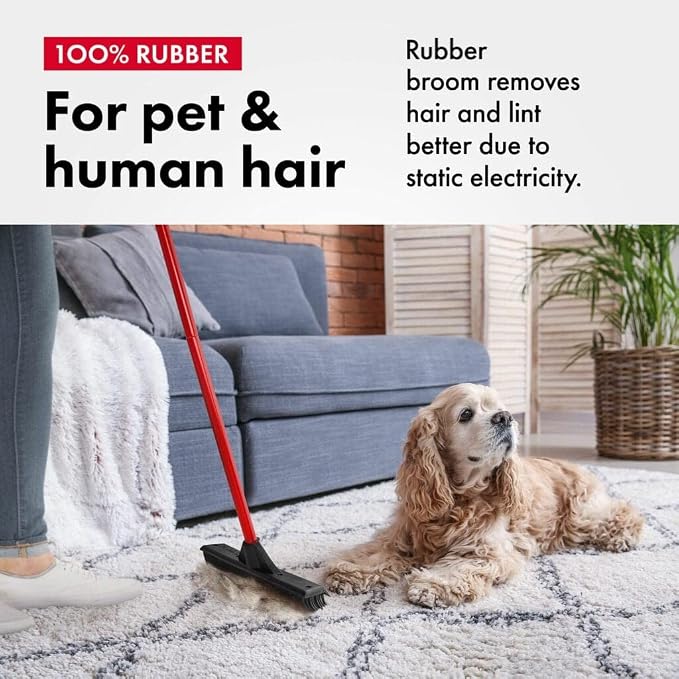 Pet Hair Remover Rubber Broom - Image 3