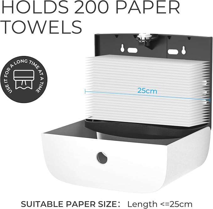 Paper Towel Dispenser Wall Mount, Adhesive No Drilling Multifold Trifold Cfold - Image 2