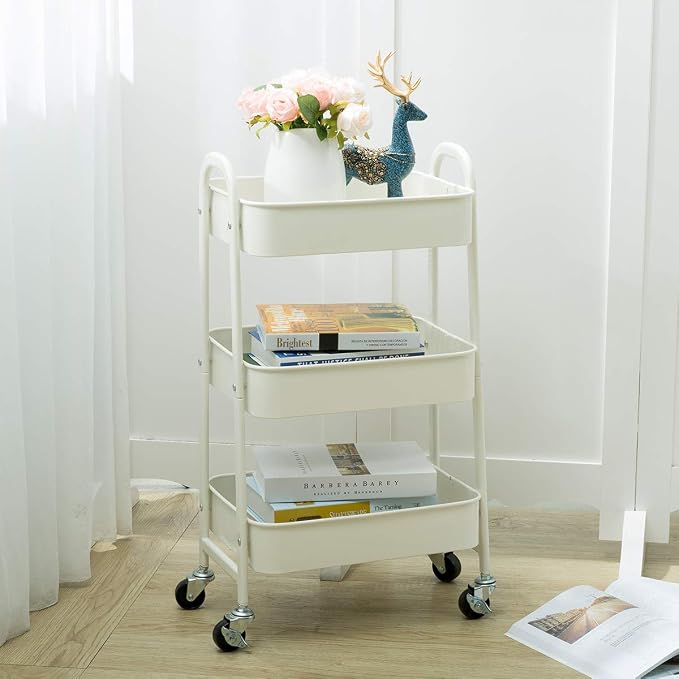 AGTEK Makeup Cart, Movable Rolling Organizer Cart - Image 2