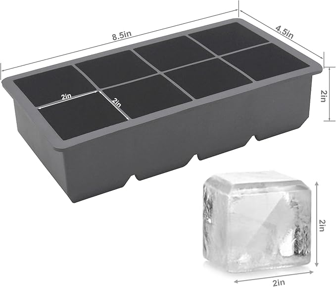 Bangp Large Ice Cube Trays 2 Pack, Big Ice Cube Molds - Image 3