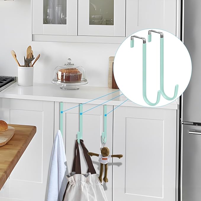 FYY Over The Door Hooks, 4 Pack Upgraded Long Door Hangers Hooks - Image 7