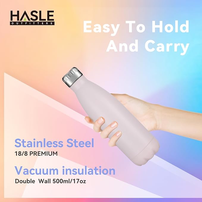 HASLE OUTFITTERS 17oz Stainless Steel Water Bottles, Vacuum Insulated Water - Image 3