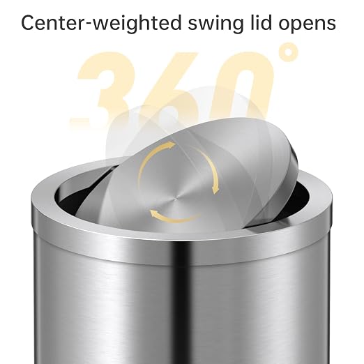 Mbillion Small Trash Can with Swing Lid 2.4 Gallons/9 Liter, Mini Trash Can - Image 4