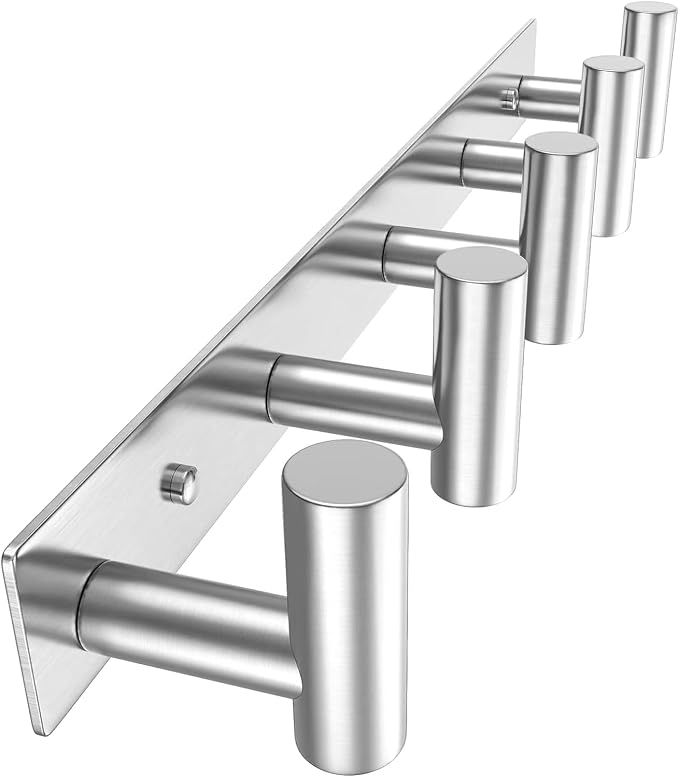 PMMASTO Coat Rack Wall Mounted, 5 "T Shaped Wall Hooks by PMMASTO