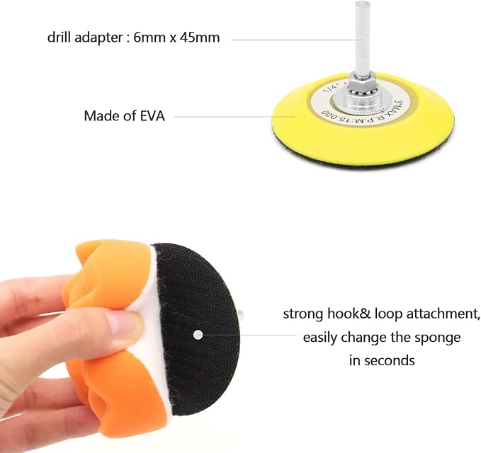 VIBRATITE Car Headlight Restoration Kit, 3 Inch Car Polishing Sanding Discs - Image 5