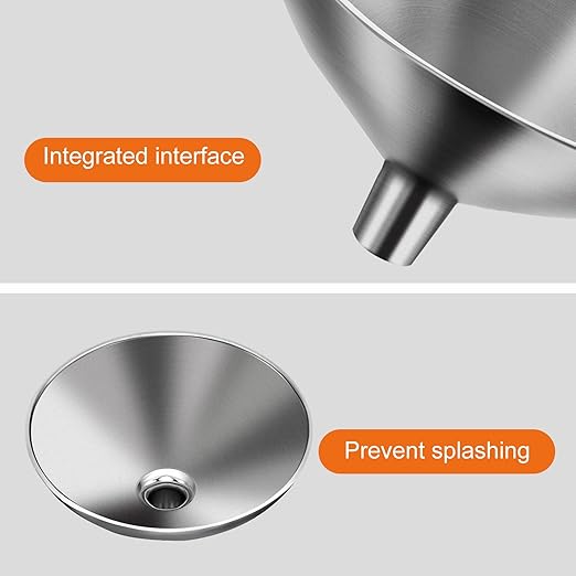 Small Funnel Set of 2, Stainless Steel Mini Funnel - Image 4