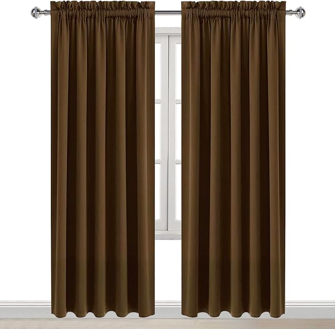 DWCN Brown Blackout Curtains for Bedroom, Thermal Insulated Energy Saving Room - Image 9