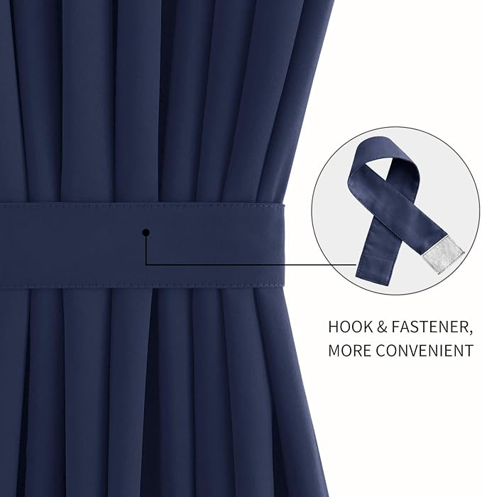 DWCN French Door Curtains – Rod Pocket Thermal Blackout Curtain - Image 2