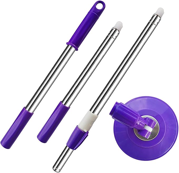Extended Spin Mop Replacement Mop Handle, Upgraded 60-inch 360 Degrees Rotating by Midremer