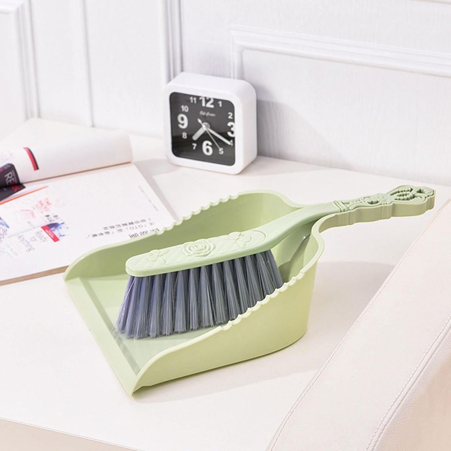 Household Tool Small Sweeper and Dustpan Set for Tables Bed Quick Cleanup Desktop Use Essential Desktop Dustpan Broom Set