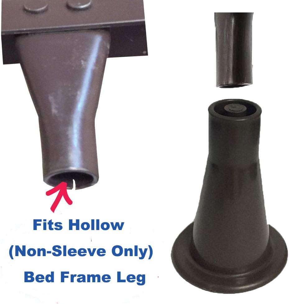 Home's Place 6PCS Reinforced Bed Frame Feet to Replace Wheels. Prevent Sliding, Protect Floor. Plastic Bed Frame Feet Replacement
