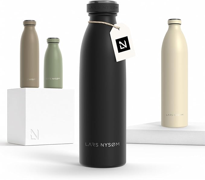 LARS NYSØM Stainless Steel Insulated Water Bottle 12oz 17oz 25oz 34oz 51oz | by LN