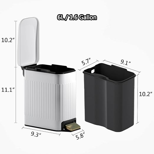 CEROELDA Small Bathroom Trash Can - Image 5