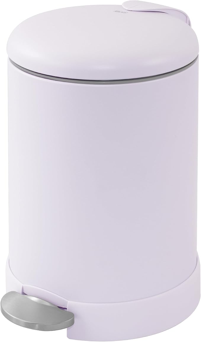 Glad Small Trash Can, 1.2 Gallon | Round Stainless Steel Garbage Bin by GladTrashFoodStorage