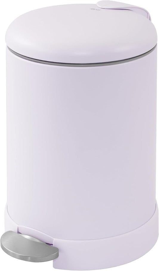 Glad Small Trash Can, 1.2 Gallon | Round Stainless Steel Garbage Bin by GladTrashFoodStorage