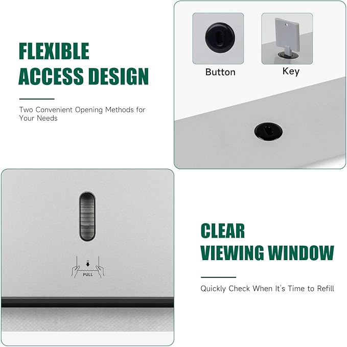 Wall-Mounted Paper Towel Dispenser – Fits Tri-Fold Towels up to 10x3.1 Inches - Image 4