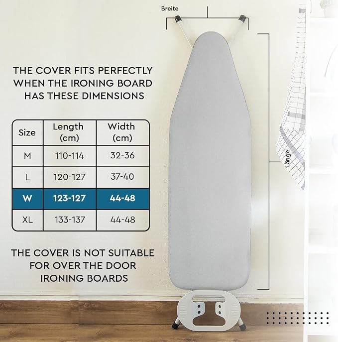 Encasa XO Ironing Board Cover and Pad 49"x18" - Image 2